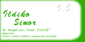 ildiko simor business card